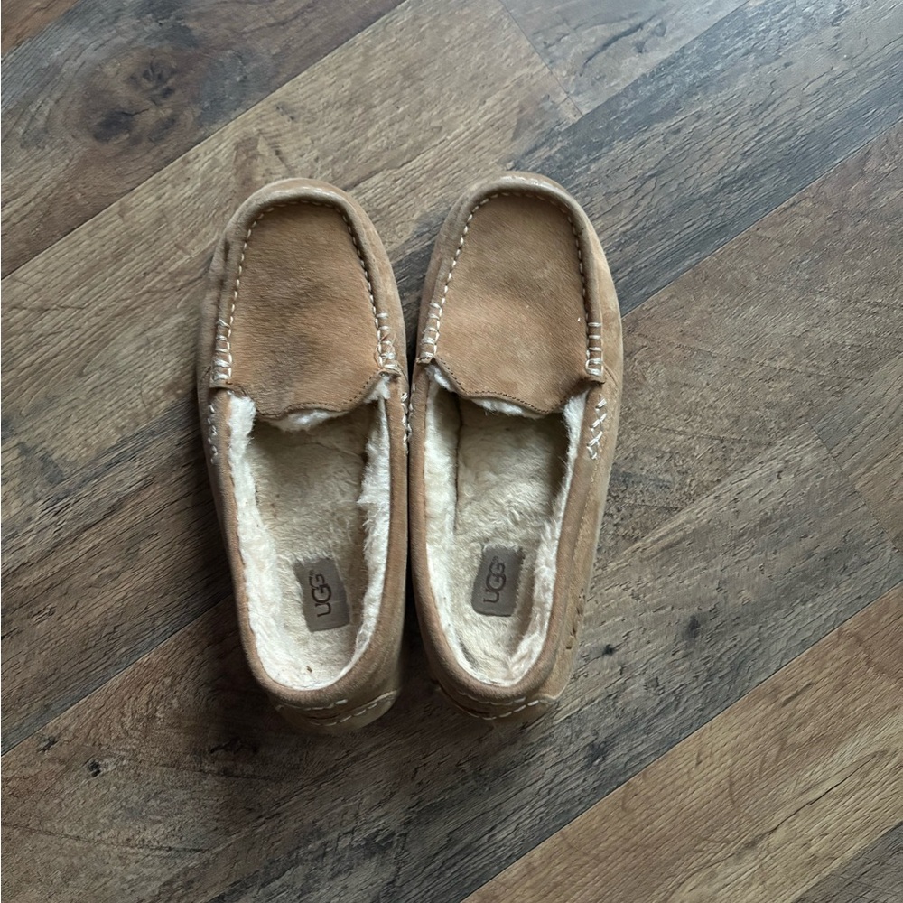 UGG Chestnut Shearling Lined Loafers